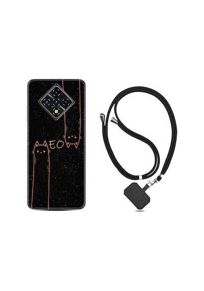 Infinix Zero 8 Kılıf Boyun Askılı Meow 1657