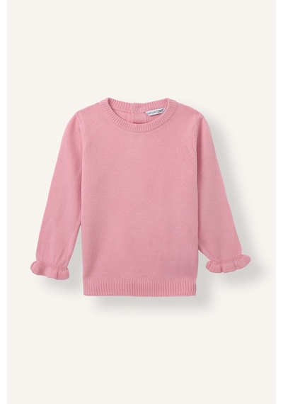 Defacto Oversize Bisiklet Yaka Düşük Omuzlu Basic Triko Kazak H8470a526aupn445 Pembe-pn445