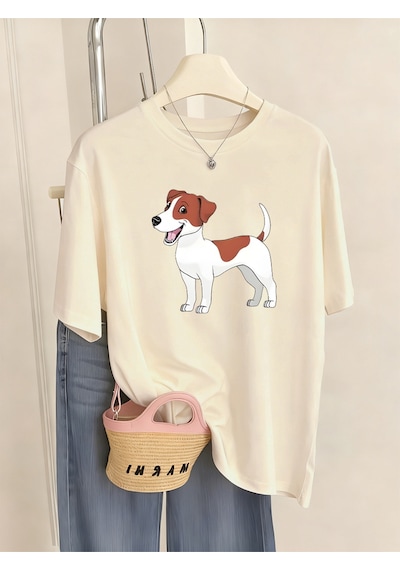 Noıssey Urban Pop Graphic Kadın Tişört Koleksiyonukod 5509 Bej