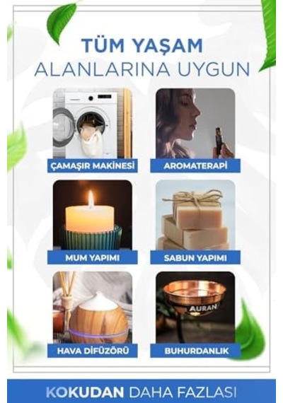 Auran Nefes Açıcı Nane Ve Okaliptüs Esansiyel Uçucu Koku Yağı Buhurdanlık Yağı Difüzör Esansı Küre 10ml Abundance Prosperity