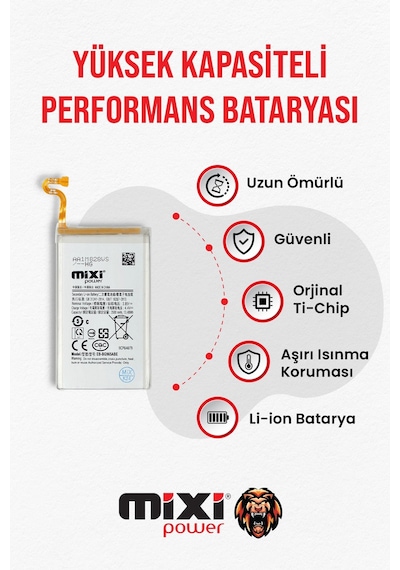 Samsung Galaxy S9 Plus Uyumlu Tam Kapasite Batarya