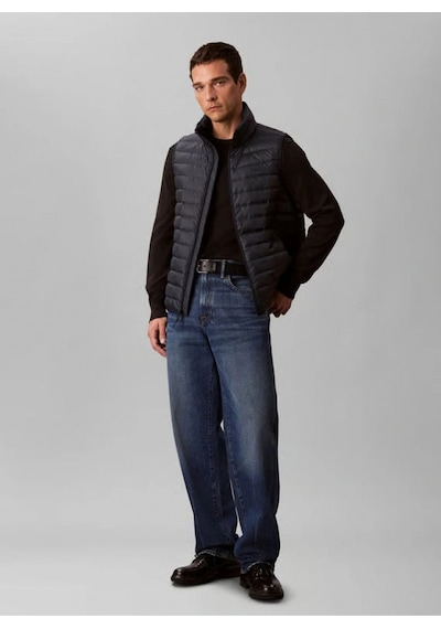 Calvin Klein Kolsuz Hafif Naylon Şişme Erkek Yelek Lv04lc509g-cef Mavi