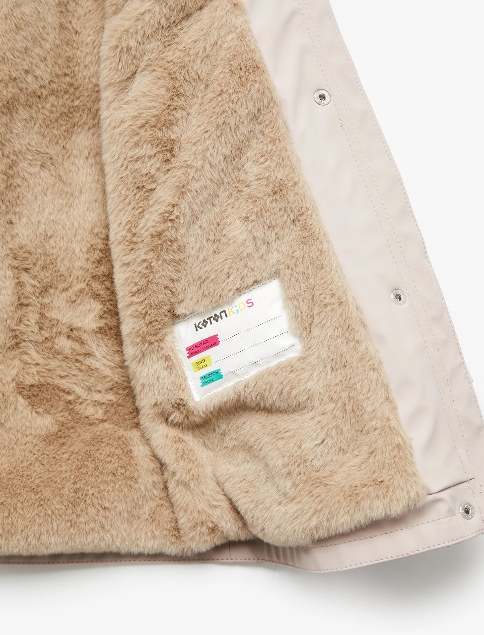 Koton Peluş Detaylı Kapaklı Cepli Uzun Kollu Kapşonlu Kaban Pembe 6wmg00004aw Gül