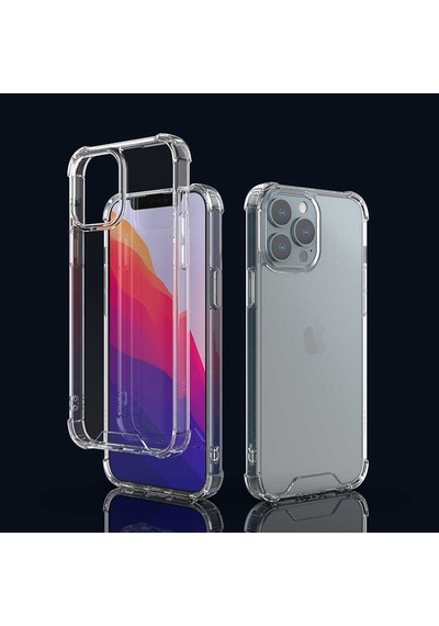 Apple Uyumlu iPhone 13 Pro Max Uyumlu Tchs Kamera Korumalı Nitro Anti Shock Silikon-renksiz Renksiz -