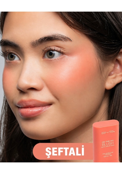 Bys Tinted Serum Stick Blush Juicy Peach Şeftali Nemlendirici,doğal Işıltı Sağlayan Stick Allık 01 Peach