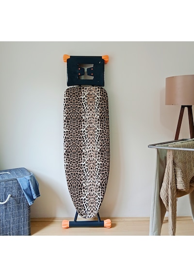 Ütü Masası Kılıfı Büyük Boy İpli Stoperli Keçeli Kılıfı Örtüsü Bezi 55x140cm Leopar Karışık/Çok Renkli