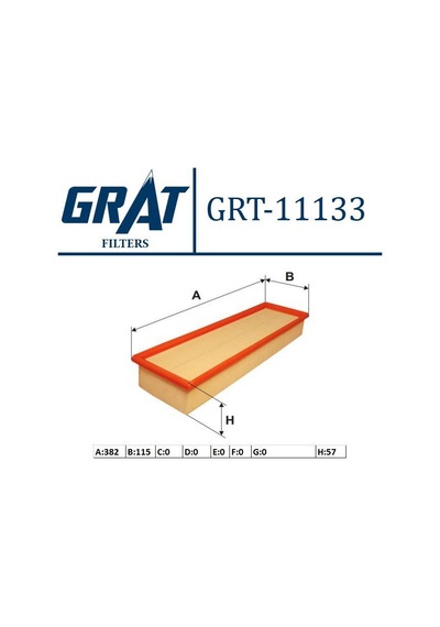 GRAT 11133 HAVA FİLTRESİ R9 D  SAFRANE / KADETT D E REKORD E