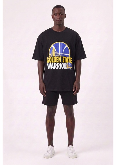 Usa Golden State Siyah Oversize Erkek T-shirt 10963