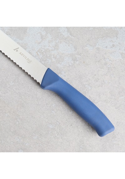 Aryıldız Rexa Tırtıklı Ekmek Bıçak Mavi 19 Cm Renkli