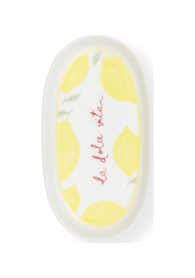 The Mia Italian Summer Oval Servis Tabağı 4lü 17 Cm Çok Renkli