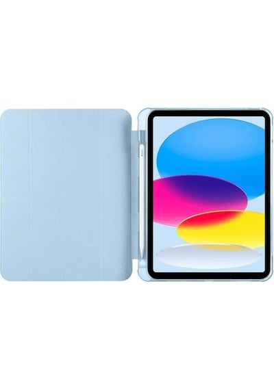 Mey İthalat iPad Uyumlu  2022 10.9 10.nesil Kılıf Kalemlikli Mars Tablet Kılıfı - Mavi Arka Kapak