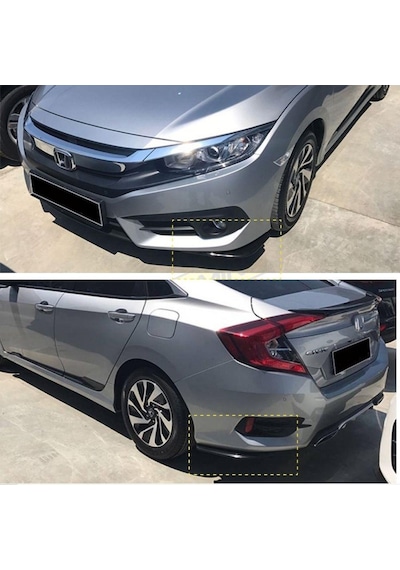 Honda Civic Fc5 Ön Ve Arka Tampon Altı Flap 2016-2019