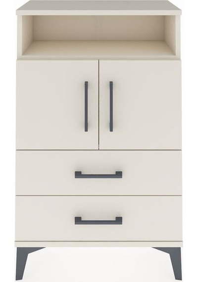 Arges Komodin 2 Raflı 2 Çekmeceli 2 Kapaklı 60x30x96 Aytaşı-a... Aytaşı