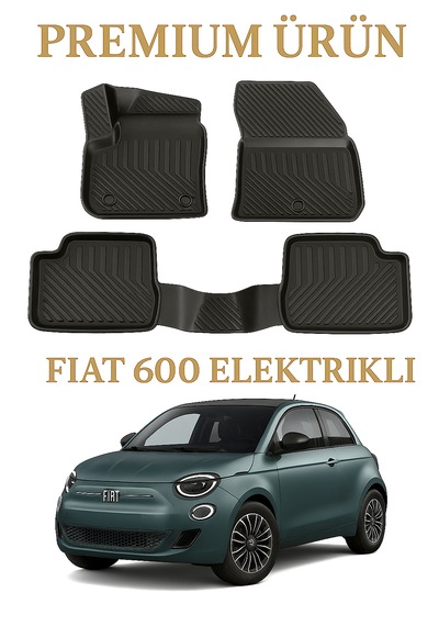 Fiat 600 Elektrikli Uyumlu 3d Oto Paspas Premium