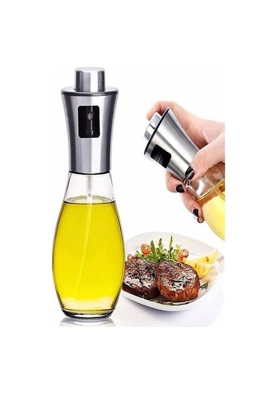 Çok Amaçlı Spreyli Sızdırmaz Cam Şişe Yağdanlık Limon Sirke Sos Püskürtücü Dağıtıcı Sprey Gri
