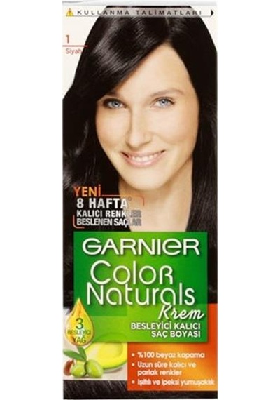 Garnıer Color Naturals Krem Saç Boyası 1 Siyah (140095096)