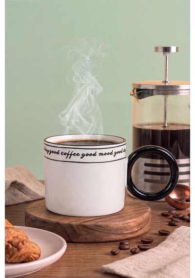 Good Mood Coffee Halka Kulplu Kupa 270 Ml Çok Renkli
