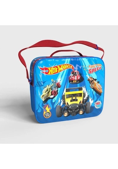 Hot Wheels Mavi Araba Desenli Beslenme Çantası Seti 2484 Sağlığa Zararsız Kullanışlı Tasarım Çok Renkli