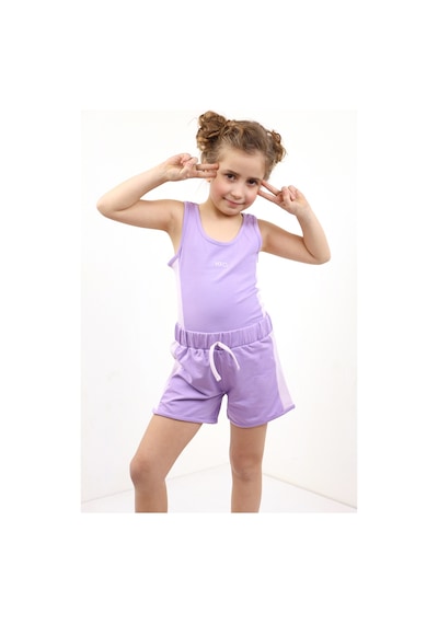 Toontoy Kids Toontoy Kız Çocuk Nakışlı Şortlu Takım Lila
