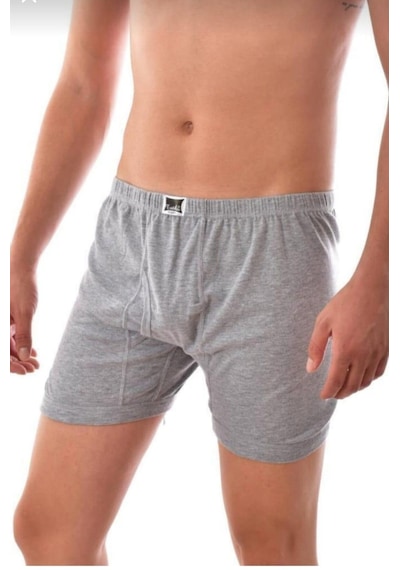 Tutku 0111 Erkek Ribana Arjantin Paçalı Boxer 12 Adet Gri