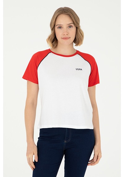 U.S. Polo Assn. Kadın Bisiklet Yaka Tişört 50294759-vr020 Kırmızı