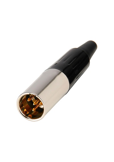 4 Pin Mini XLR Erkek Lehim Tipi Konnektör