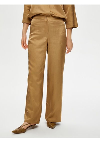 Faik Sönmez Straight Fit Viskon Pamuk Pantolon S25pnt017 Us25pnt01762 Gold Altın