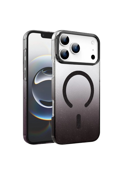 Newface - 915 - Apple iPhone Uyumlu 17 Pro Max Glossy Magsafe Kapak - Glblseme - - Siyah
