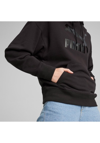 Puma Classics Shiny Logo Kadın Siyah Sweatshirt625595