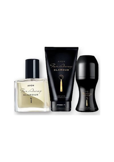 Avon Far Away Glamour Kadın Parfüm EDP 30 ML + Vücut Losyonu + Roll On