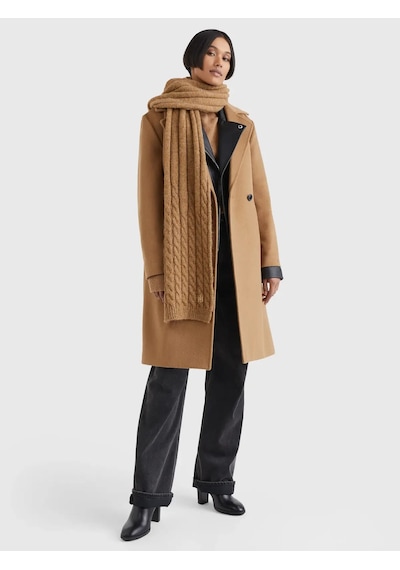 Tommy Hilfiger Th Tımeless Scarf Ca Kadın Kahverengi Atkı