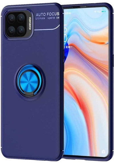 Oppo Reno 4 Lite Kılıf Yüzüklü Magnetli Ravel Case