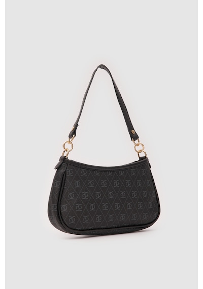 Shule Bags Farme Monogram Baget Ve Çapraz Çanta Siyah Siyah