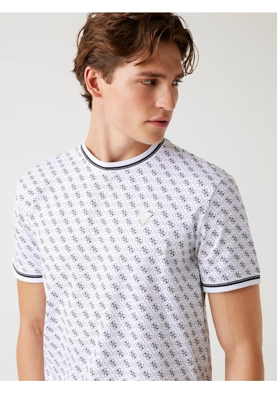 Guess Marshall 4g Logo Erkek T-shirt Z2yı05j1314 Beyaz