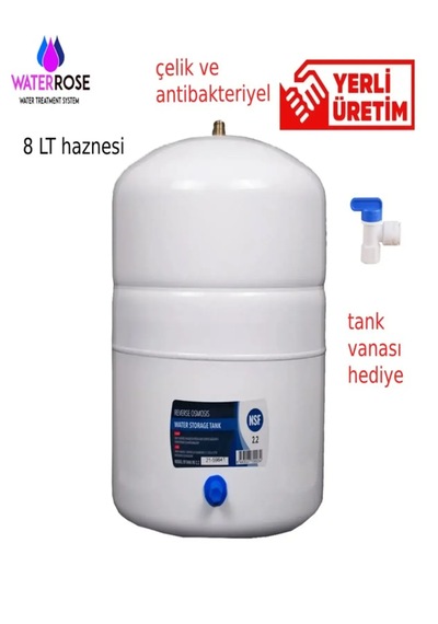 Çelik Ve Antibakteriel Su Arıtma Cihazı Tankı.2.2 Galon 8 Lt