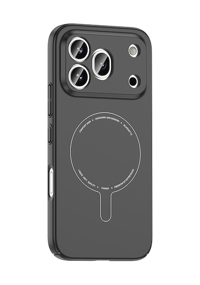 Maks Technology Honor 600 Pro 5g Kılıf M-safe Şarj Özellikli Kamera Korumalı Mkst Elio Sert Pc Kapak - Siyah