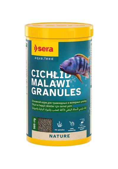Cichlid Malawi Granules Otçul Ve Hepçil Ciklet Yemi 1000 Ml 565 Gr