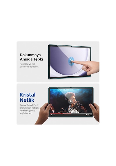 Samsung Galaxy Tab A11 Plus 11 İnç İle Uyumlu Ekran Koruyucu 9h Temperli Kırılmaz Esnek Nano Cam, Çizilmeye Ve Darbeye Dayanıklı Koruma, Hd Şeffaf