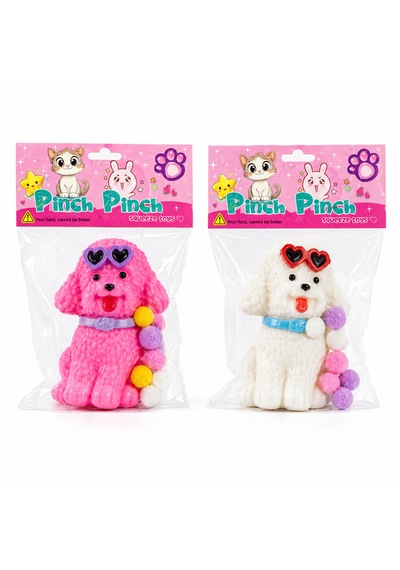 Pinch Squeeze Oyuncak Köpek Kalp Gözlüklü Squishy Stres Oyuncağı