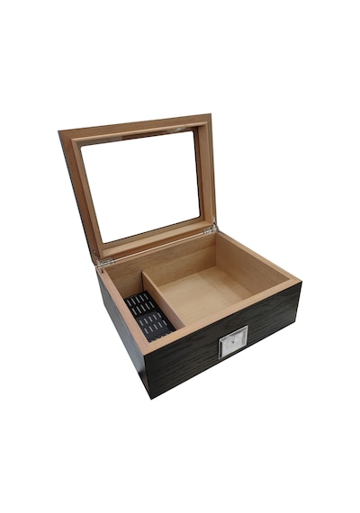 Falconetti Siyah Camlı Humidor Puro Kutusu rc62