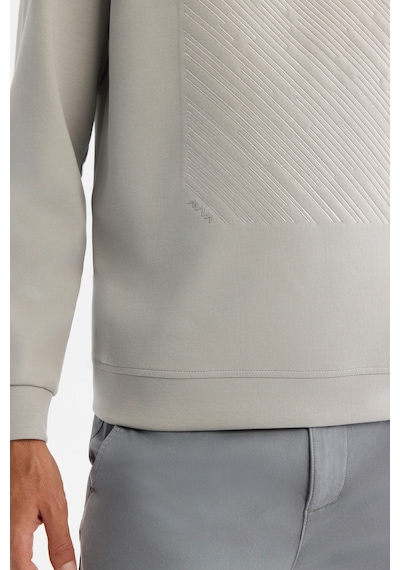 Avva Erkek Gri Bisiklet Yaka Pamuklu Baskılı Elastan Regular Fit Sweatshirt A42y1243