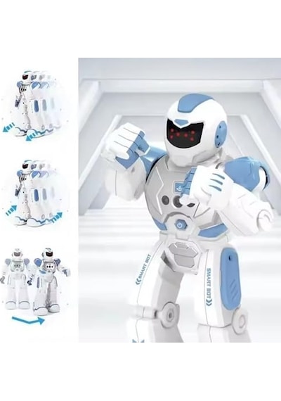 Oyuncak Uzaktan Kumandalı Ve El Sensörlü Şarjlı Led Işık Moonwalk Yürüyen Akıllı Robot 19 Fonksiyonlu Robot