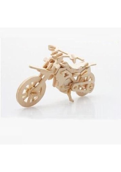 3D Ahşap Puzzle  - Motosiklet