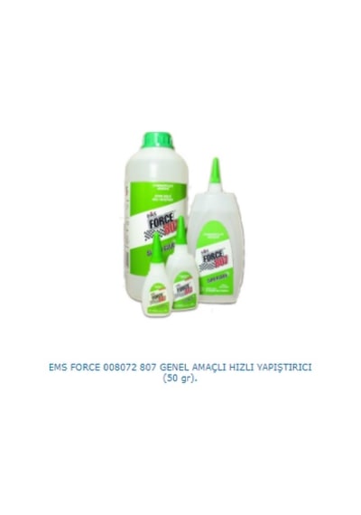 Ems Force 008072 807 Genel Amaçlı Hızlı Yapıştırıcı 50 Gr .