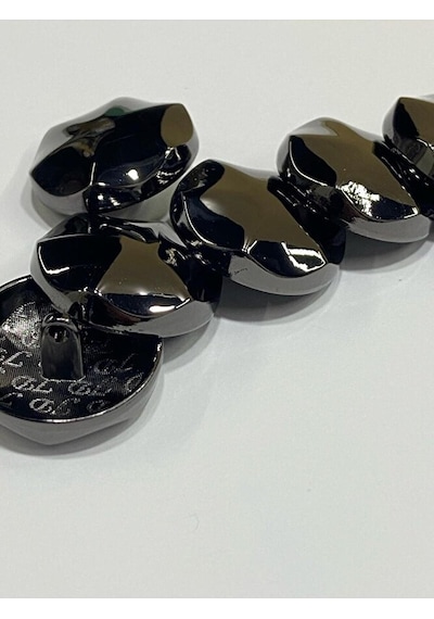 Metal Düğme/kaban Manto Boyu/ 6 Lı Set/2,5 Cm/jx18/siyah