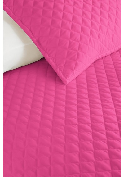 Pembe Kapitone Genç Odası Tek Kişilik Pike Takımı-minimal Fuşya 160x220 Cm Kapitone Yatak Örtüsü Sabahçı Adaçayı Harmonu