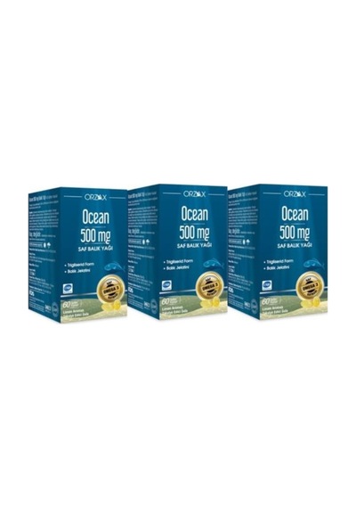 500 Mg Saf Balık Yağı 60 Kapsül 3'lü Paket