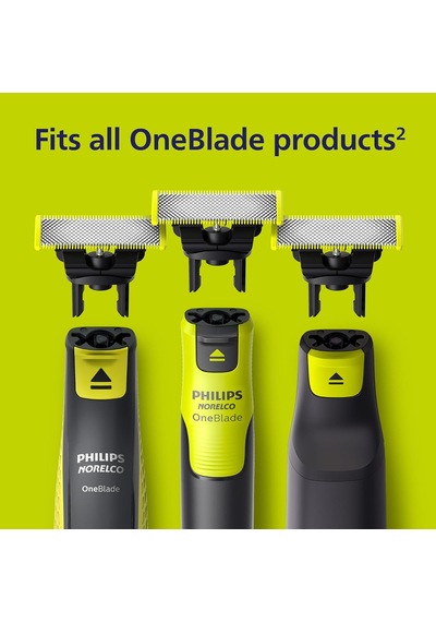 Philips Oneblade 360 Bıçaklar, Oneblade Elektrikli Tıraş Makinesi Ve Düzeltici İçin Orijinal Yedek Bıçaklar, 4'lü Paket, Qp440/80 Diğer