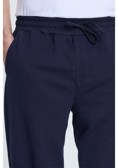 Tudors Erkek Regular Fit Klasik Kesim Baggy Pamuklu Beli Bağcıklı Lacivert Eşofman Altı-42682 Lacivert
