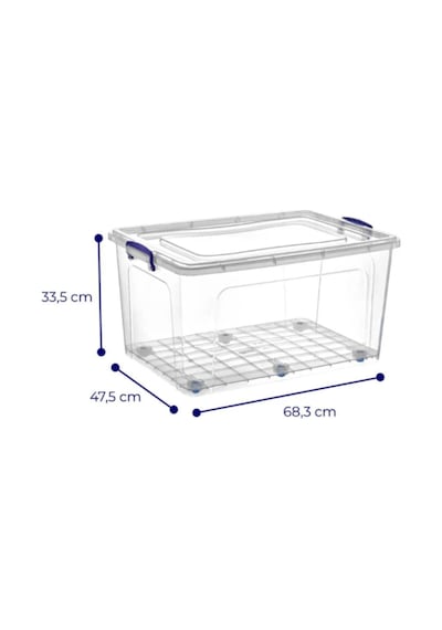 Tekerlekli Kilitli Saklama Kutusu 80 Litre 3 Adet Tekerlekli Saklama Kabı Beyaz